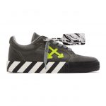 Off-White Grey Leather Vulcanized Low Sneakers (OMIA085F20LEA0040970)