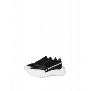 Moschino Sneakers Aus Mesh Und Lackleder Logo Tape (POLJA15176G1BIN300A)