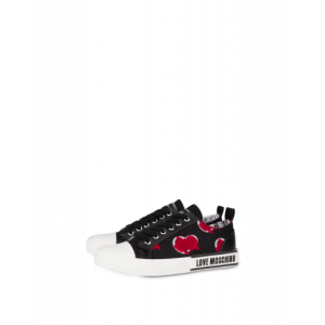 Moschino Sneakers Aus Canvas Brushstroke Hearts (POLJA15282G1BIH1000)