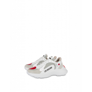 Moschino Sneakers Aus Mesh Und Kalbsleder Mit Herz (POLJA15296G1AIQ301A)