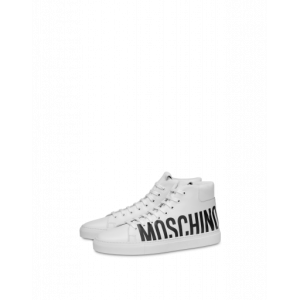 Moschino High Sneakers Aus Leder Mit Logo (POLMB15052G08GA0100)
