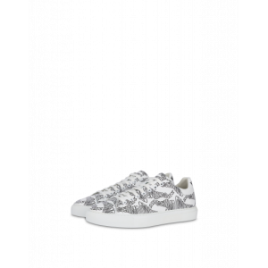 Moschino Sneakers Aus Kalbsleder Warped Logo (POLMB15222G1BGD210A)