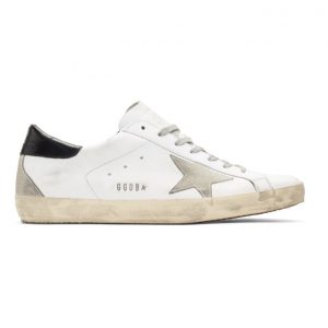 Golden Goose White and Black Superstar Sneakers (GCOMS590.W55)