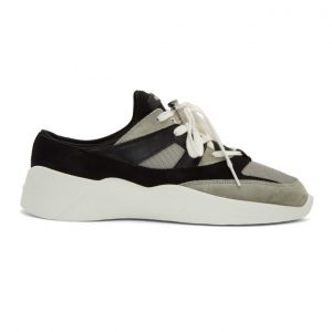 Essentials Black and Grey Backless Sneakers (ES01W19U-SRLEFA3OFB)