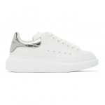 Alexander McQueen White and Silver Croc Oversized Sneakers (553770WHYBQ)