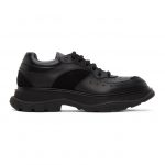 Alexander McQueen Black Tread Slick Low Sneakers (627222WHRH5)