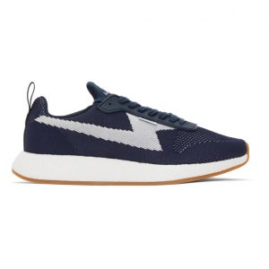 PS by Paul Smith Navy and White Knit Zeus Sneakers (M2S-ZEU02-EPLY)
