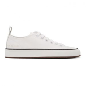 Common Projects White Canvas Tournament Low Sneakers (4127)
