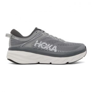 Hoka One One Grey Bondi 7 Sneakers (1110518 WDDS)