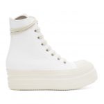 Rick Owens Drkshdw White Bumper Lace-Up Sneakers (DS20F1820 RUHP)