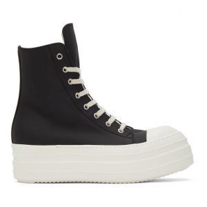 Rick Owens Drkshdw Black Double Bumper High-Top Sneakers (DU20F1820 RUHP)