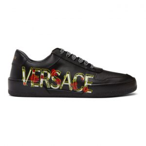 Versace Black Floral Ilus Sneakers (DSU7843 DV26G)