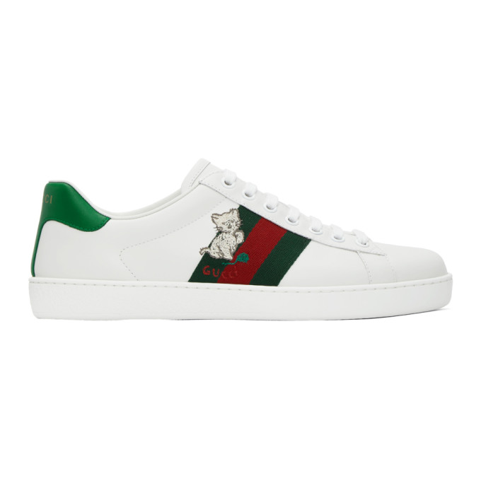 Gucci White Ace Low-Top Sneakers (630611 1XG60)