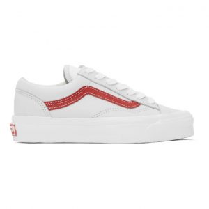 Vans Grey and Red OG Style 36 LX Sneakers (VN0A4BVE21D)