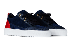 Mason Garments Tia Suede / Leather Navy Blau (FW19-14C)