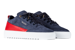 Mason Garments Torino Nubuck/Leather – Navy Blau (SS19-16F)