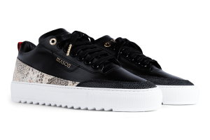 Mason Garments Torino Leather/Python Black Schwarz (SS20-12A)