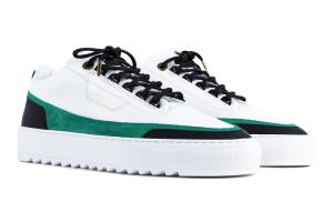 Mason Garments Firenze Leather/Suede – White/Green Weiß (SS20-8F)