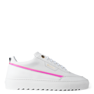 Mason Garments Torino Leather/Stamp/Translucent White/Fluo Pink Weiß (FW20-18A)