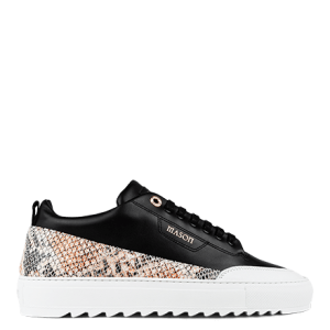 Mason Garments Torino Leather/Snake Black/Orange Schwarz (FW20-9D)