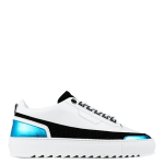 Mason Garments Firenze Leather/Glitter/Metallic White/Black/Blue Weiß (FW20-10D)
