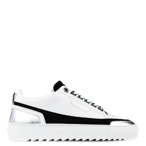 Mason Garments Firenze Leather/Glitter/Metallic White/Black/Silver Weiß (FW20-10B)