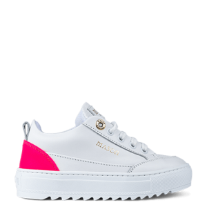 Mason Garments Tia Leather/Reflective/Perforated White/Fluo Pink Weiß (B-FW20-21A)