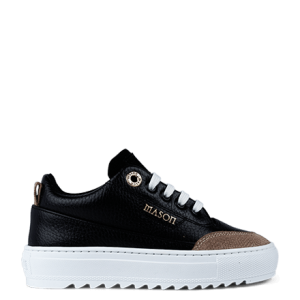 Mason Garments Torino Leather/Stamp BlackCreme Schwarz (B-FW20-16B)