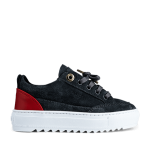 Mason Garments Kids – Tia Suede/Leather Dark Grey/Red Grau (B20-NOS2B)