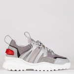 Mason Garments Genova 3 Leather/Suede/Heat Press/Mesh Grey/Red Grau (FW20-31B)