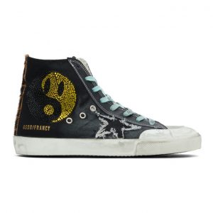 Golden Goose Black Francy Penstar Classic High-Top Sneakers (GMF00114.F000269.9017)