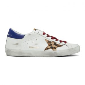 Golden Goose White and Brown Horsy Superstar Sneakers (GMF00101.F000586.1033)