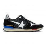 Golden Goose Black and Silver Running Sneakers (GMF00125.F000405.9017)
