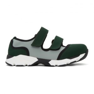 Marni Green and Blue Strappy Sneakers (SNZWS01G02TCR86)