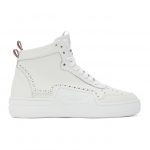 Thom Browne White Calfskin Basketball Sneakers (MFD182A-06257)
