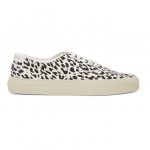 Saint Laurent White and Black Leopard Venice Sneakers (6034961YP10)