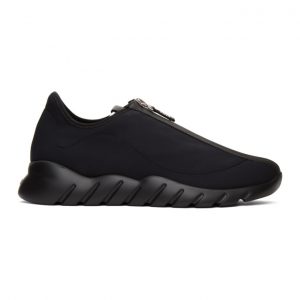 Fendi Black and Silver Bug Eye Sneakers (7E1366 AC7B)