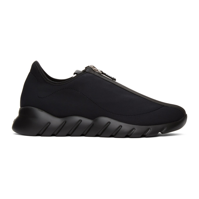 Fendi Black and Silver Bug Eye Sneakers (7E1366 AC7B)