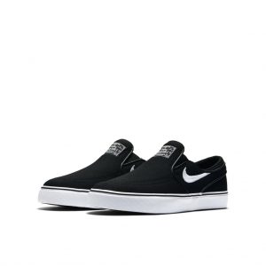 Nike SB Stefan Janoski Canvas Slip-on Skateboardschuh für ältere Schwarz (882988-002)