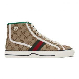 Gucci Beige Gucci Tennis 1977 High-Top Sneakers (627838 HVK70)