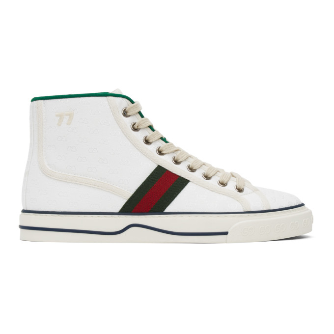 Gucci White Gucci Tennis 1977 High-Top Sneakers (625807 99WM0)
