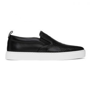 Gucci Black Gucci Signature Dublin Sneakers (407364 1XK20)