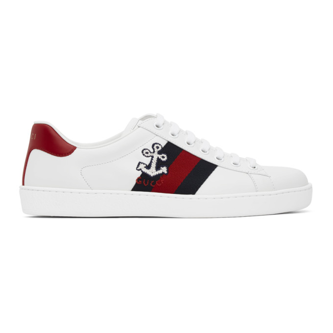 Gucci White Cauliflower Ace Sneakers (630610 1XG60)