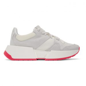 MM6 Maison Margiela White and Grey Chunky Sneakers (S59WS0096 P2932)