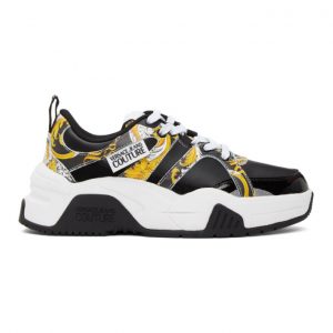 Versace Jeans Couture Black Logo Baroque Sneakers (EE0VZASF2 E71616)