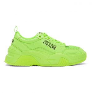 Versace Jeans Couture Green Logo Low-Top Sneakers (EE0YZASF6 E71642)