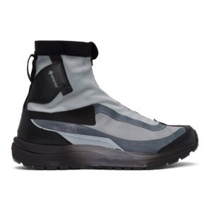 11 by Boris Bidjan Saberi Grey and Black Salomon Edition Bamba 2 High GTX High-Top Sneakers (154 11xS)