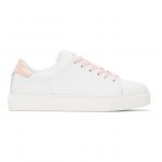 Joshua Sanders White and Pink Square Toe Sneakers (FJSAWSQS112709)