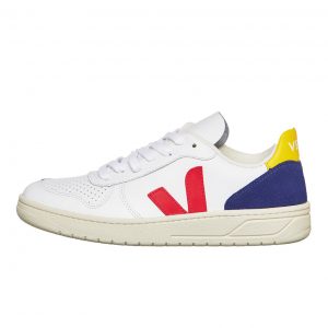 Veja V-10 WMN Extra-white / Pekin Cobalt / Gold-yellow (VXW021960)