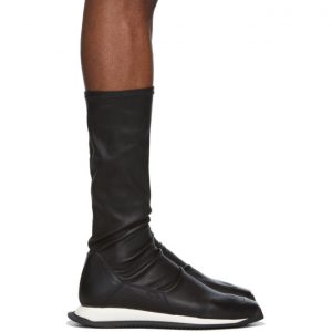 Rick Owens Black Stretch Runner Sneakers (RU20S7809 LS)